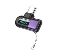 Cpolebev 6A Digital Display Type C to Type C OTG Adapter for 120W Fast Charging USB C Cable USB2.0 Connector