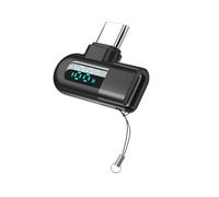 Cpolebev 6A Digital Display Type C to Type C OTG Adapter for 120W Fast Charging USB C Cable USB2.0 Connector Black