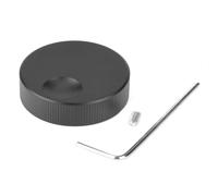 Cpolebev 6mm Hole Black Solid Aluminum Solid Volume Potentiometer Control Knob Matte Universal Convenient 32x13mm As Shown Aluminum