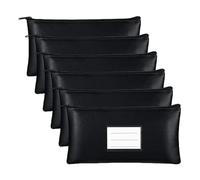 Cpolebev 6PC Money Bags with Zipper Security Bank Deposit Bag Money Bag Receipt Holder for Cash Coins Cosmetic Paper Money Tool A