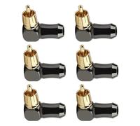 Cpolebev 6Pcs Connector Audio Plug Male 90 Degree Right Angle Elbow Speaker Terminal Conector for Soldering Video Cable Spare Parts Accessories