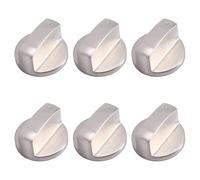 Cpolebev 6Pcs Cooker Knobs,6mm Gas Stove Knobs Stove Replacement Metal Knobs Accessories for Kitchen Gas Oven Knobs