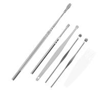 Cpolebev 6Pcs Ear Pick Cleaning Set Health Care Tool Ear Wax Remover Cleaner Curette Kit