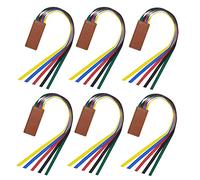 Cpolebev 6Pcs Leather Page Bookmark Book Page Bookmark Leatherette Bookmarks with Colorful Ribbon