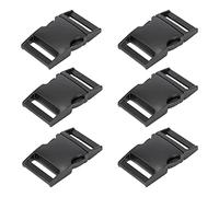 Cpolebev 6Pcs Paracord Bracelet Buckles 6Pcs Metal Quick Release Buckles Belt Buckle,1 Inch Black