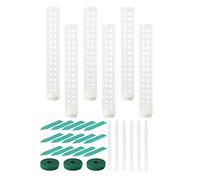 Cpolebev 6Pcs Plastic Moss Pole Transparent Moss Mesh Pole for Plants Monstera Potted Plants