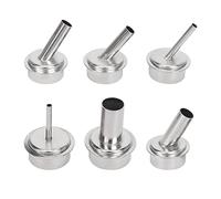 Cpolebev 6Pcs Quick 861DW Hot Air Station Resisting Nozzles 3/4/6/8/10/12mm Nozzle Sleeve for PCB Microscope Soldering Repair