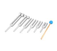 Cpolebev 6Pcs/Set Aluminum 128Hz-4096Hz Tuning Fork Kit Healing Sound Vibration