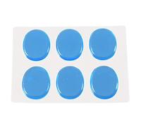 Cpolebev 6pcs/set Snare Drum Mute Pad Drum Damper Gel Pads Snare Drum Muffler Mute Transparent Percussion Instrument Accessories(blue)
