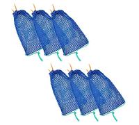 Cpolebev 6Piece Crab Trap Bait Bag with Locker Outdoor Crab Snare Mesh Bait Traps Shrimp Net Fishing Accessories