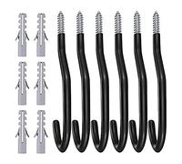 Cpolebev 6Piece Heavy Duty Bike Storage Hooks Bicycle Hanging Hooks with PVC Coating,for Wall,Ceiling
