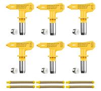 Cpolebev 6Pieces Reversible Airless Paint Sprayer Nozzle Tips and 6Pieces Airless Filter Replace for Airless Sprayer Nozzle