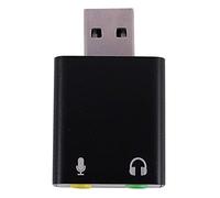 Cpolebev 7.1-Channel Aluminum Alloy Usb Sound Card Computer External Sound Card Usb7.1 Sound Card Analog Sound Card