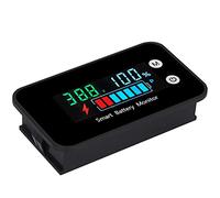 Cpolebev 7-100V Digital Battery Capacity Tester Battery Monitor Voltage Temperature Switch Meter for Car Ships, NO Waterproof