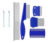Cpolebev 7 Pieces Tear Stain Remover Comb Double-Sided Dog Eye Comb Brush Dog Combs Double Head Comb Multipurpose Tool