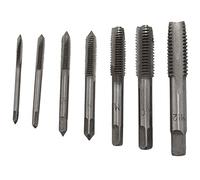 Cpolebev 7Pcs M3 to M12 Metal Hand Screw Machine Metric Taper Plug Tap Drill Bit Kit Silver