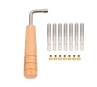 Cpolebev 7Pcs Tuning Pins with L-Shape Tuning Wrench for Lyre Harp Strings and Other Primitive Stringed Instruments