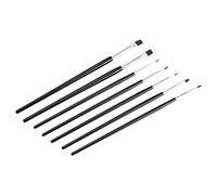 Cpolebev 7x Acrylic UV Gel Nail Brush Set Gel Brush Brush Nail Art Design Pen black