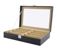 Cpolebev 8-Grid Eye Glasses Case Eyewear Sunglasse Storage Box Holder Organizer Eye Glasses Case Sunglasses Display Organizer