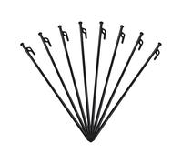 Cpolebev 8 Pack Tent Stakes Heavy Duty Metal Tent Pegs for Camping Steel Tent Stakes Unbreakable and Inflexible,40cm