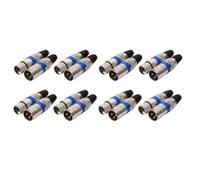 Cpolebev 8 Pairs XLR Connector 3Pin Audio Microphone MIC XLR Male Plug Female Jack Adapter