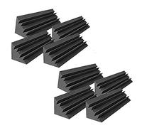 Cpolebev 8 Pcs Acoustic Panels Studio Acoustic Soundproof Foam,Sound Treatment Bass Trap Corner,Sound Panels Wedges,12X12X48cm