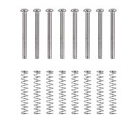 Cpolebev 8 Pcs M3x30MM Electric Guitar Humbucker Pickup Adjust Height Screw and Springs - Silver