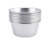 Cpolebev 8 Pieces Individual Molds Pudding Molds Cups Mini Chocolate Molten Pans Non-Stick Cupcake Cake Cookie Pudding Mold