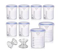 Cpolebev 8 Sets Paint Container New with Stainless Steel Mixing Ball Touch Up Paint Storage Cups for Repainting Leftover Paint,1000Ml
