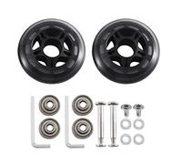Cpolebev 80mm X 24mm Luggage Wheels Replacement Case Wheels Carbon Steel Bearings Wheels for Suitcase Skate 1 Pair