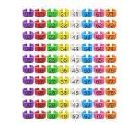 Cpolebev 80Pcs 16mm Chicken Leg Bands with 8 Colors,Colorful 01-80 Numbered Chicken Identification Leg Bands Duck Poultry Leg Tag
