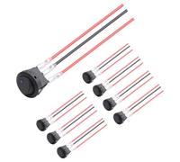 Cpolebev 8PCS 12V 20A Round Blue Toggle LED Rocker Switch On-Off Control SPST 3Pins for 12V Car Truck Boat with 24PCS Wires