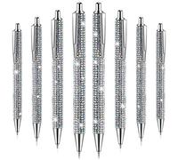 Cpolebev 8Pcs Cute Pen Bling Diamond Pens Christmas Rhinestones Gift Metal Ballpoint Pens Fancy Sparkly Crystal Pens A