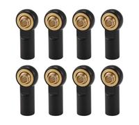 Cpolebev 8Pcs M3 Ball Joint Link Bar Rod Seals Ball Head Tie Rod End For 1/10 RC Truck Car Truck Black