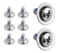 Cpolebev 8Pcs/Set Snowboard Binding Screw Set, Snowboard Mounting Screws with Snowboarding Screw Washers Fixed Ski Accessories