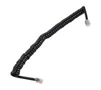 Cpolebev 9.3" Black RJ9 Telephone Phone Modem Coil Line Cord Cable