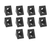 Cpolebev 90 Degree Angle Bracket Connector for CNC & 3D Printer DIY V-Slot Black Corner for 2020 Aluminum Profile 10Pcs