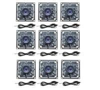 Cpolebev 9PCS 100 Degree Camera Module 1MP OV9732 1280x720 30fps USB Camera Module Drive Free with 1.5M Cable for WinXP/7/8/10