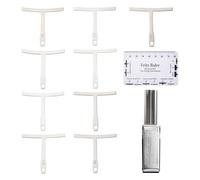 Cpolebev 9Pcs Understring Radius Gauge + String Action Ruler Gauge Tool + Guitar Bridge Saddle Nut Files Set Guitar Repair Tool Accessories