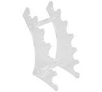 Cpolebev Acrylic 6-Slots Display Stand, Eyebrow Fountain Pen Pencil Jewelry Makeup Brush Rack Organizer Holder for Home Usage, Clear