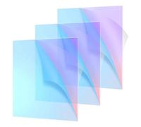 Cpolebev Acrylic Colored Translucent Acrylic Iridescent Radiant Sheet -Cutting Acrylic Board,8 x 12 Inch(3 Pack,2.6mm Thick)