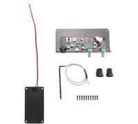 Cpolebev Active Mute Guitar Pickup 3.5 mm Output Plug Pickup with 9V Battery Box Black Silent Guitarra Accessories