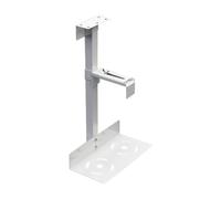 Cpolebev Adjustable Host Box Stand Versatile Under Desk or Wall Side Mount, Cpu Stand Lift White