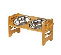 Cpolebev Adjustable Pet Bowl Stand Feeding Stand Cat Bowl Stand Pet Food Stand Dog Food Bowl for Small Dogs and Cats