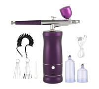 Cpolebev Airbrush Kit Handheld Rechargeable Airbrush Compressor Airbrush Set Portable for Nail Art Barber Makeup Cake Easy Install Easy to Use