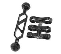 Cpolebev Aluminum Alloy Scuba Diving Light Torch Dual Ball Joint Arm And 1 Set Butterfly Clip Clamp Mount For Underwater Photography Camera
