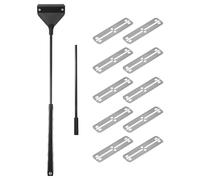Cpolebev Aquarium Algae Scraper Fish Tank Cleaner Maintenance Scraper with Extension Rod and 10 Blades