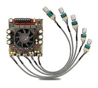 Cpolebev AS21P Bluetooth 5.1 Digital Power Amplifier Board 2.1 Channel TPA3255 DC 18-50V for Subwoofer Speaker Easy to Use External