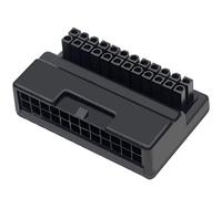 Cpolebev ATX 24 Pin to 90 Degree Power Plug Adapter Mainboard Motherboard Power Supply Cable Connectors DIY Mounting Accessessory