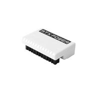 Cpolebev ATX 24 Pin to 90 Degree Power Plug Adapter RGB Motherboard Power Supply Cable Modular DIY Mounting Accessessory White